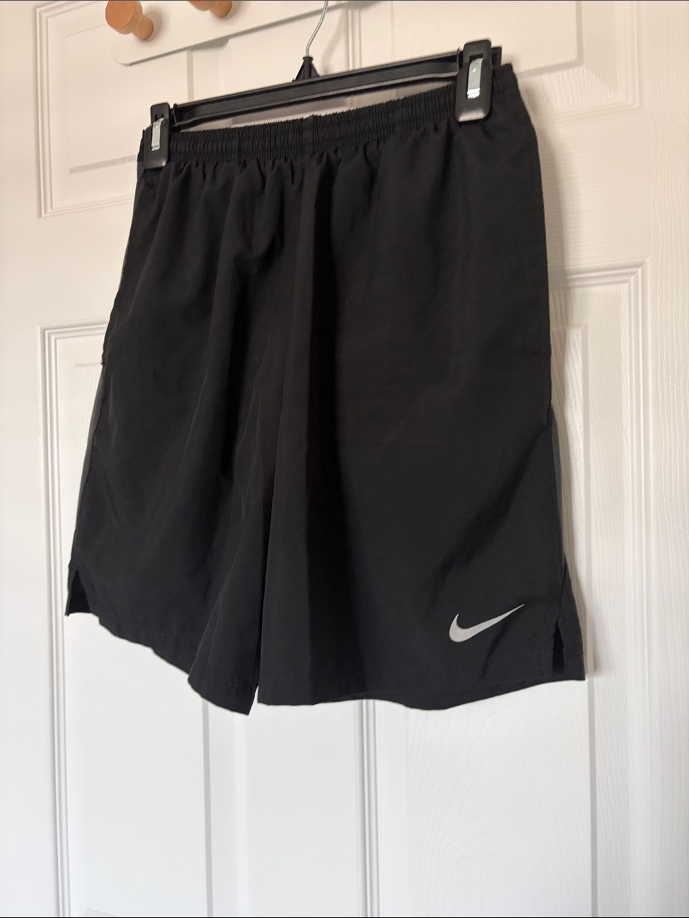 Nike Men’s Black Athletic Shorts with Reflective Swoosh
